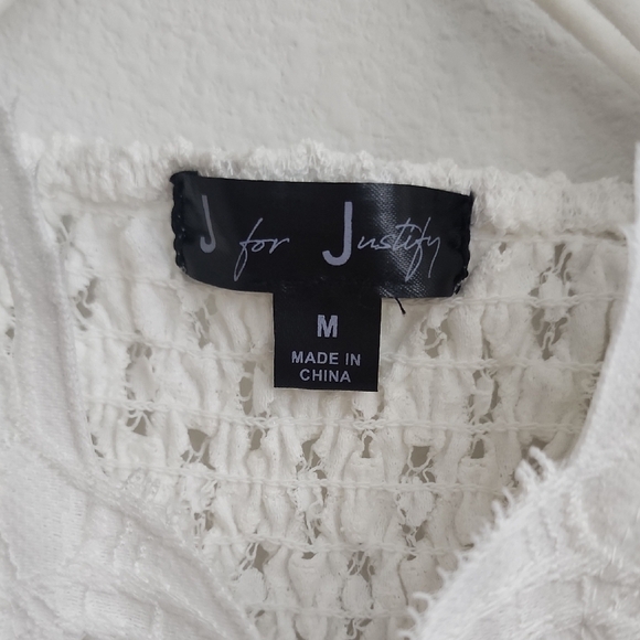 J for Justify White Lace Tiered Camisole - Picture 11 of 12